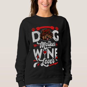 Niedlicher Hund Mutter Poodle Hund Muttertag 1 Sweatshirt