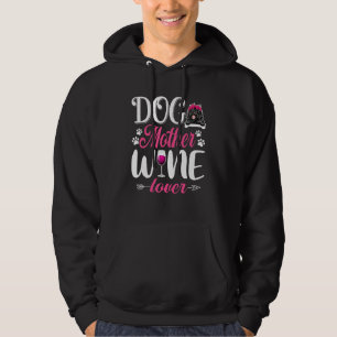 Niedlicher Hund Mutter Wein Neufundland Hunde Mutt Hoodie