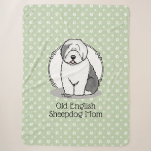 Niedlicher Hund OES Mama Alte Englische Schafhunde Sherpadecke