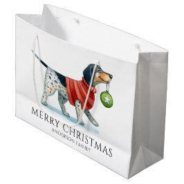 Niedlicher Hund Personalisiert Weihnachten Große Geschenktüte