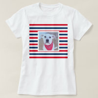 Niedlicher Hund Red White Stripes Patriotisches Fo