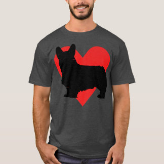 Niedlicher Hund Rotherz Corgi1333 T-Shirt