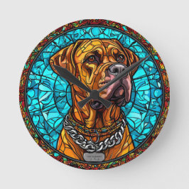 Niedlicher Hund Runde Wanduhr