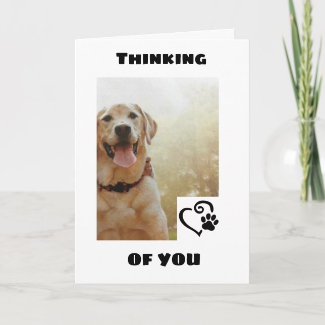 *NIEDLICHER HUND SAGT, EINE GLÜCKLICHE* GEBURTSTAG KARTE (Vorderseite)