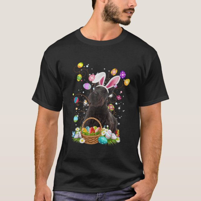 Niedlicher Hund Schottische Terrier Ostereier Jage T-Shirt (Vorderseite)