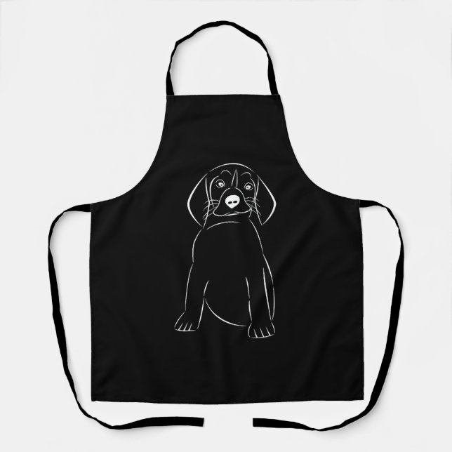 niedlicher Hund Schürze (Vorderseite)