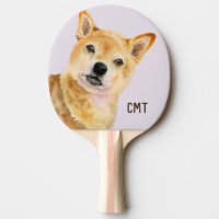 Niedlicher Hund, Shiba Inu Hundekunst, Monogramm