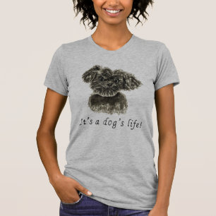 Niedlicher Hund Slogan Funny Schnauzer Welppy-Illu T-Shirt