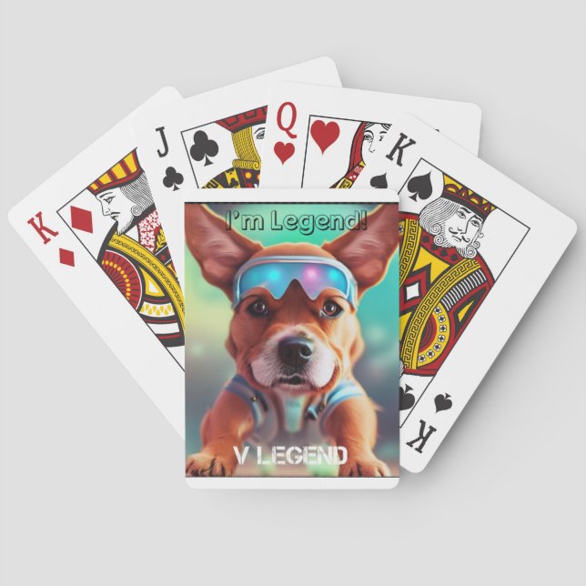 Niedlicher Hund Spielkarte (Rückseite)
