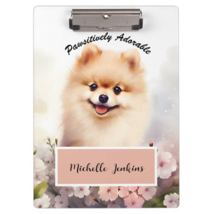 Niedlicher Hund, Spitz Klemmbrett