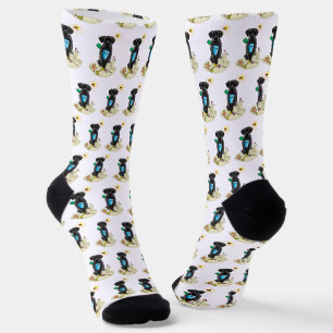 Niedlicher Hund - Summer Beach Black Labrador Retr Socken