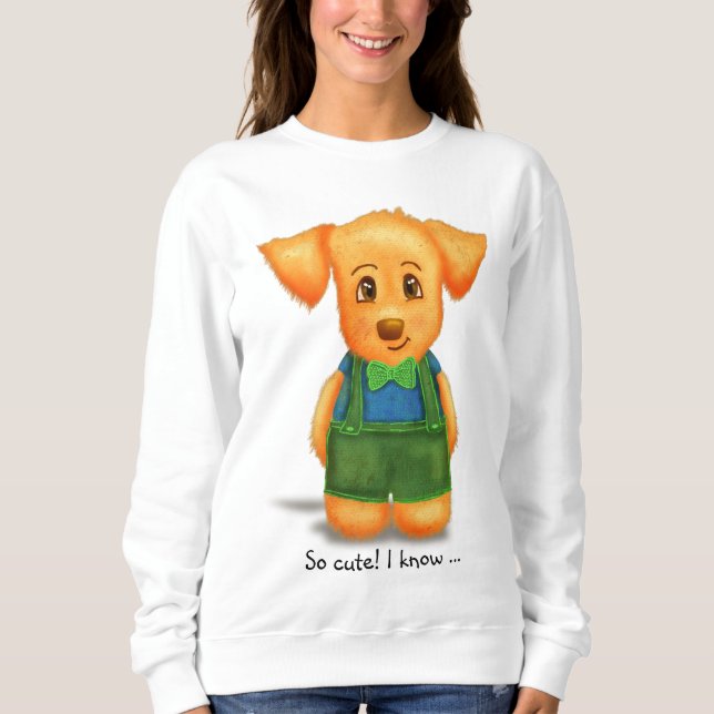 Niedlicher Hund Sweatshirt (Vorderseite)
