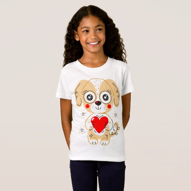 Niedlicher Hund T-Shirt (Vorne ganz)