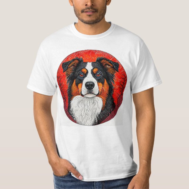 Niedlicher Hund T-Shirt (Vorderseite)