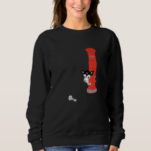 Niedlicher Hund und japanische Post Box Snail Mail Sweatshirt