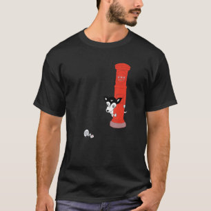 Niedlicher Hund und japanische Post Box Snail Mail T-Shirt