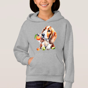 Niedlicher Hund und Obst Hoodie