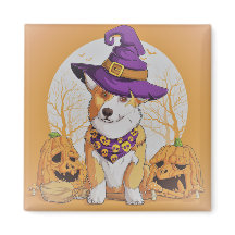 Niedlicher Hund und Pumpkins