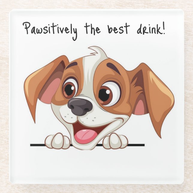 Niedlicher Hund - Untersetzer (Vorderseite)