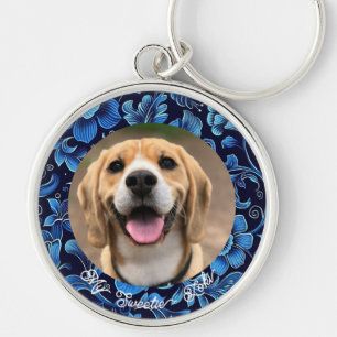 Niedlicher Hund Vater Gift Personalisiertes Foto S Schlüsselanhänger