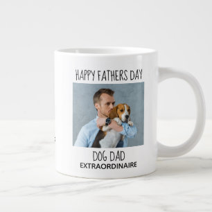 Niedlicher Hund Vater Haustier Foto Glücklicher T Jumbo-Tasse