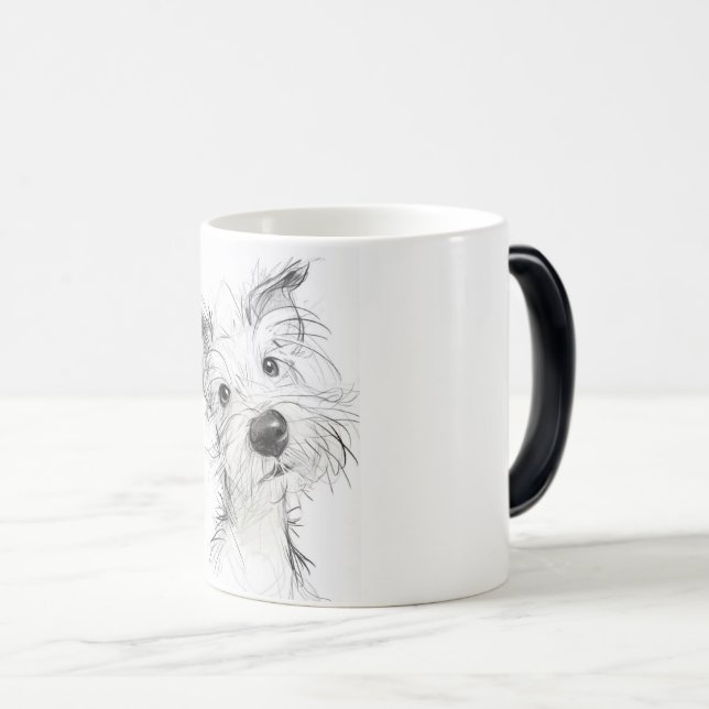 Niedlicher Hund Verwandlungstasse (VorderseiteRechts)
