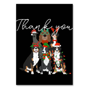 Niedlicher Hund Weihnachten danke Holiday