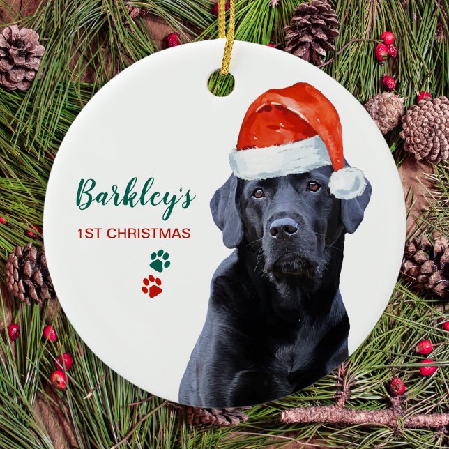 Niedlicher Hund Weihnachten Weihnachtshund Haustie Keramik Ornament (Von Creator hochgeladen)