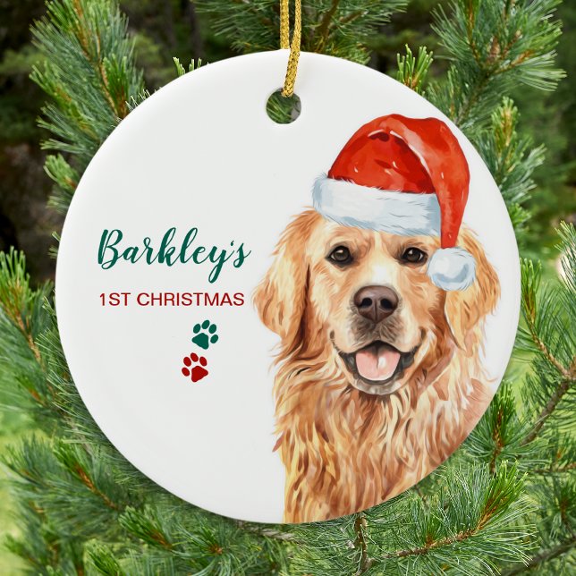 Niedlicher Hund Weihnachten Weihnachtsmann Hund Ha Keramik Ornament (Von Creator hochgeladen)