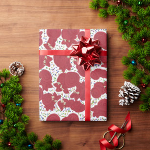 Niedlicher Hund Weihnachtsbeleuchtung Packpapier