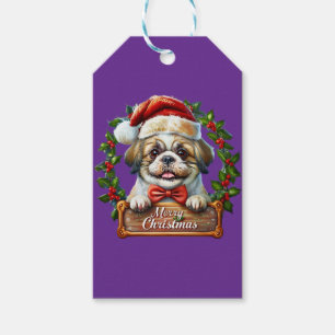 Niedlicher Hund Weihnachtsschmuck - Frohe Weihnach Geschenkanhänger