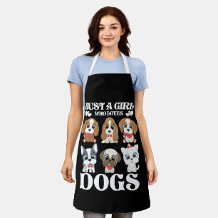Niedlicher Hund Welpe Lover Nur ein Mädchen, das  Schürze
