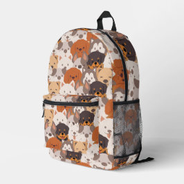 Niedlicher Hund Welpenhunde Pfote Haustier Nahtlos Bedruckter Rucksack