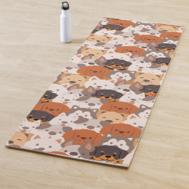 Niedlicher Hund Welpenhunde Pfote Haustier Nahtlos Yogamatte