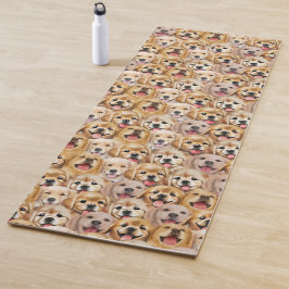 Niedlicher Hund Welpenhunde Pfote Haustier Nahtlos Yogamatte