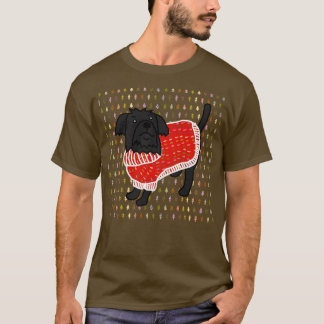 Niedlicher Hund Winter Weihnachtsbaum Sweater auf  T-Shirt