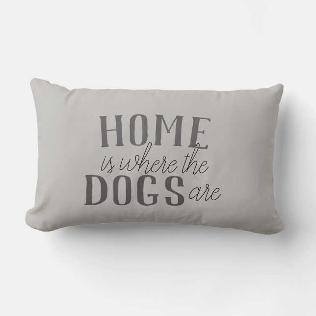 niedlicher Hund Zitat Kissen Zuhause ist, wo die H (Vorderseite)