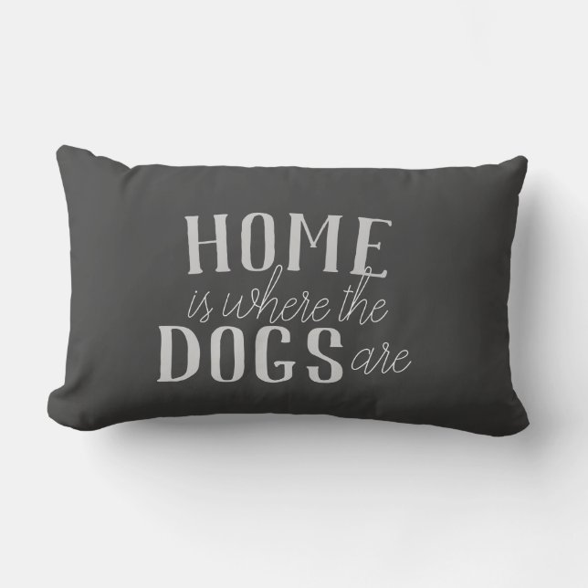 niedlicher Hund Zitat Kissen Zuhause ist, wo die H (Vorderseite)