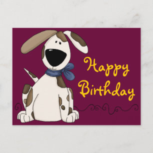 Niedlicher Hund zum Geburtstag Postkarte