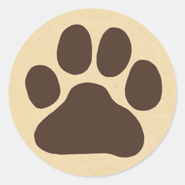 Niedlicher Hunde- Abdruck des Runder Aufkleber (Vorderseite)