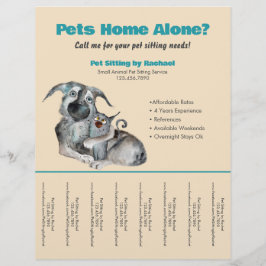 Niedlicher Hunde Katzen Sitzfläche und Reißvermerk Flyer