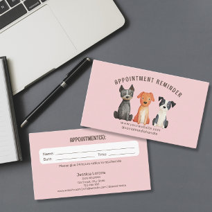 Niedlicher Hunde-Sitter Groomer Pet Care Termin Visitenkarte
