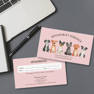 Niedlicher Hunde-Sitter Groomer Pet Care Termin Visitenkarte