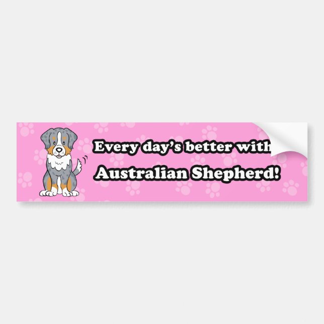 Niedlicher Hundeaustralischer Autoaufkleber (Vorne)