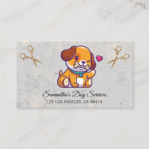 Niedlicher Hundebau Elegant Shears Business Card Visitenkarte