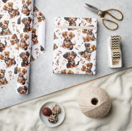 Niedlicher Hundebüt Geschenkpapier