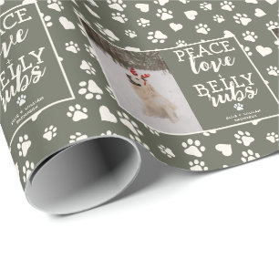 Niedlicher Hundefoto Personalisieren des Fotos "Gr Geschenkpapier