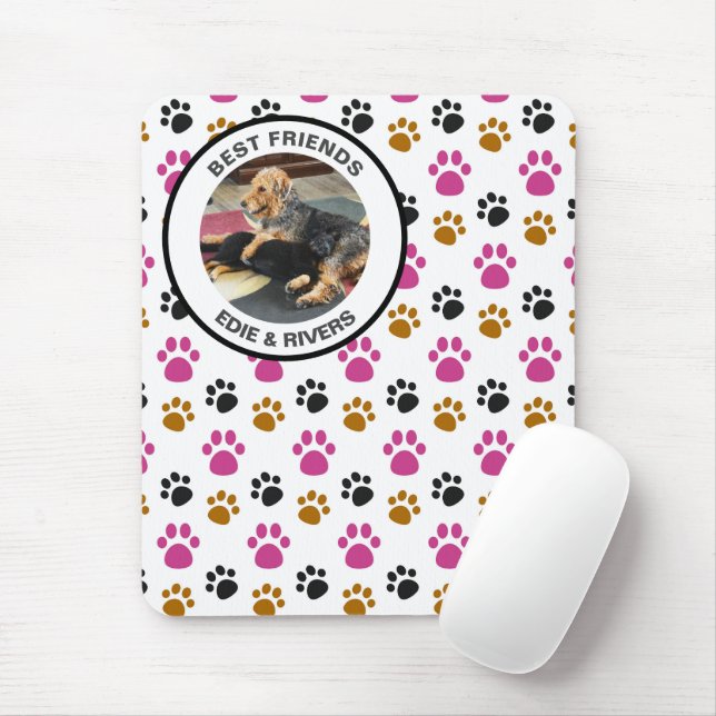 Niedlicher Hundefußdruck Mousepad (Mit Mouse)