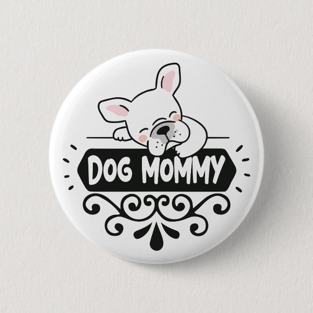 Niedlicher Hundegenosse - Liebhaber von Heimtieren Button (Vorderseite)