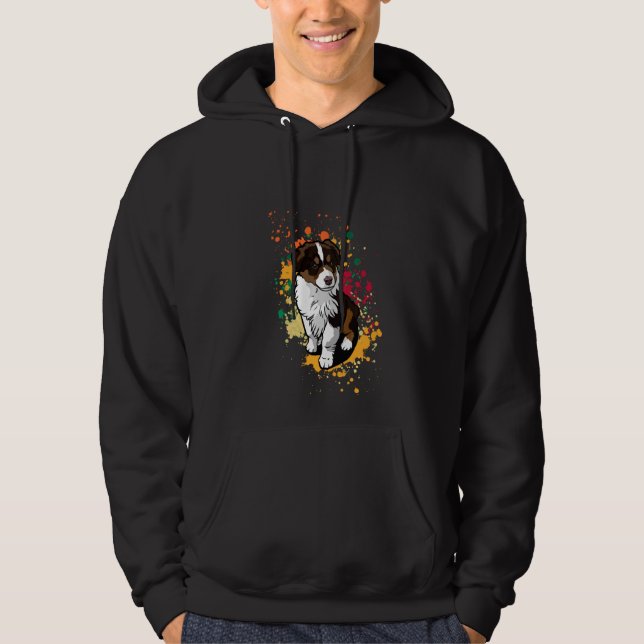 Niedlicher Hundegesichtspullover Hoodie (Vorderseite)